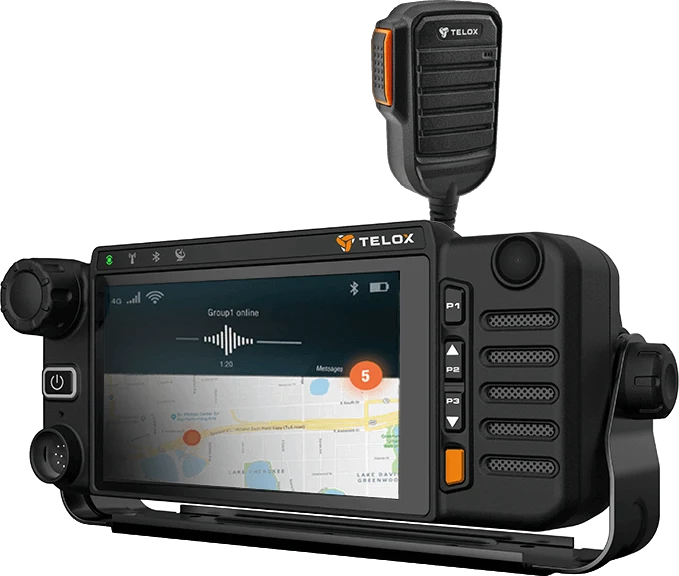 Telox M6G, La radio PoC veicolare con display HD da 5" e audio da 5 W.