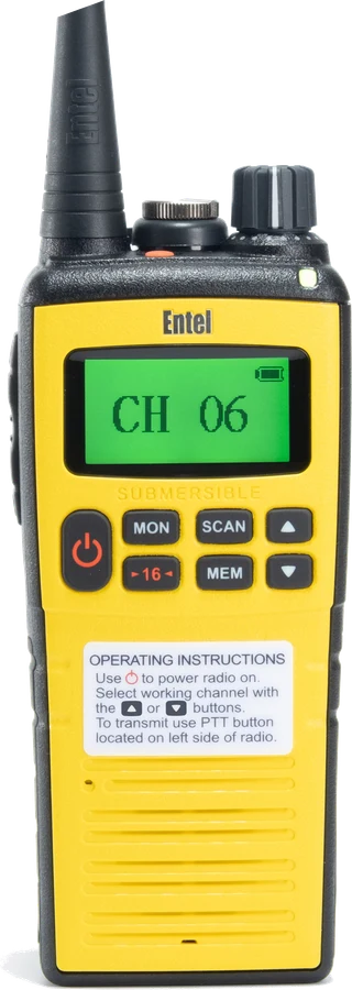 Entel HT649 GMDSS, Il VHF GMDSS certificato per i mezzi di salvataggio delle navi.