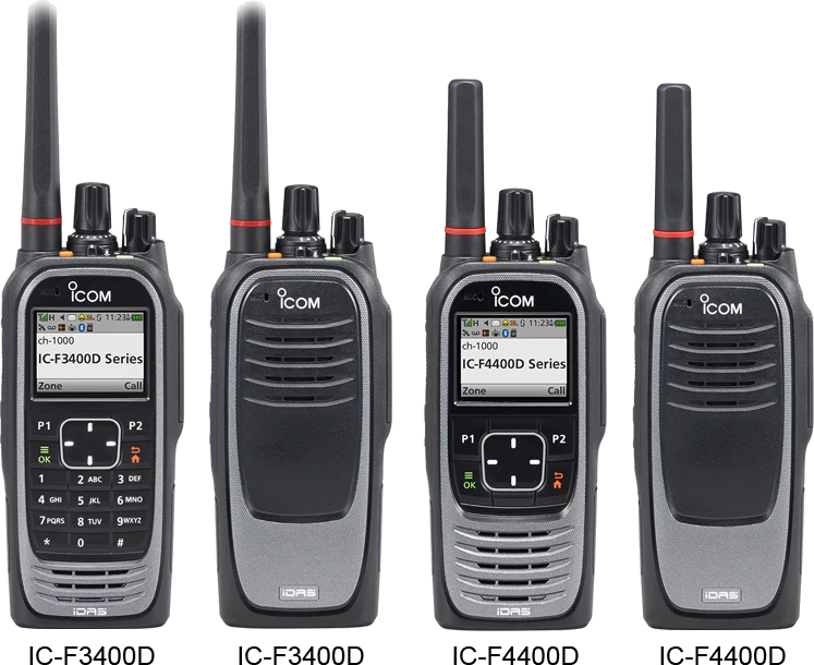 Icom IC-F3400D / IC-F4400D, Il portatile di punta digitale e analogico, con GPS e Bluetooth integrati.