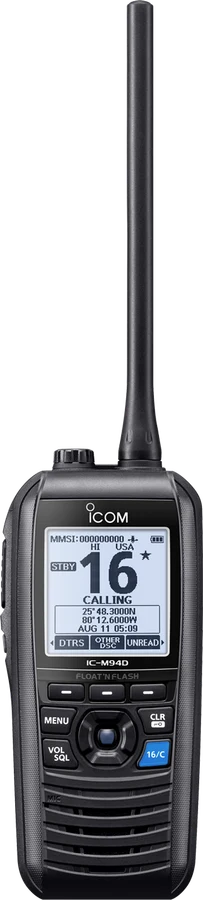 Icom IC-M94DE, Il portatile nautico con DSC, GPS e ricevitore AIS integrati.